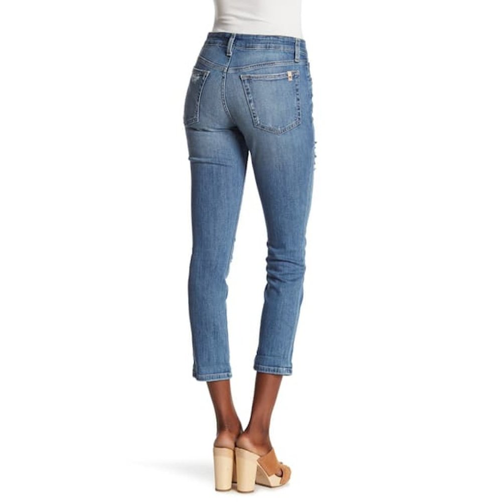 Joe's Jeans Distressed Slim Boyfriend Crop Jean 24 - Picture 2 of 11